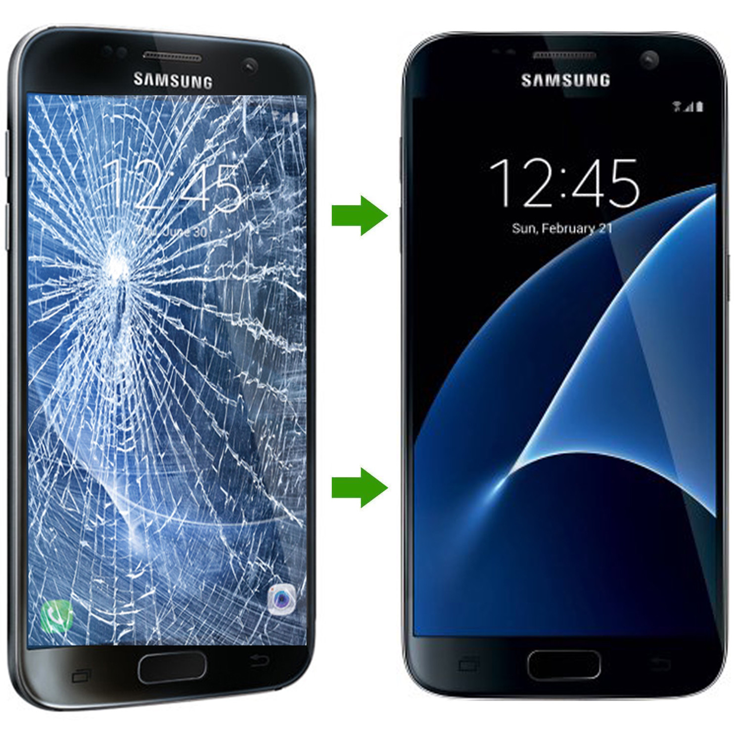 Samsung Galaxy S7 Replacement Screen Front Glass Outer lens Repair Kit