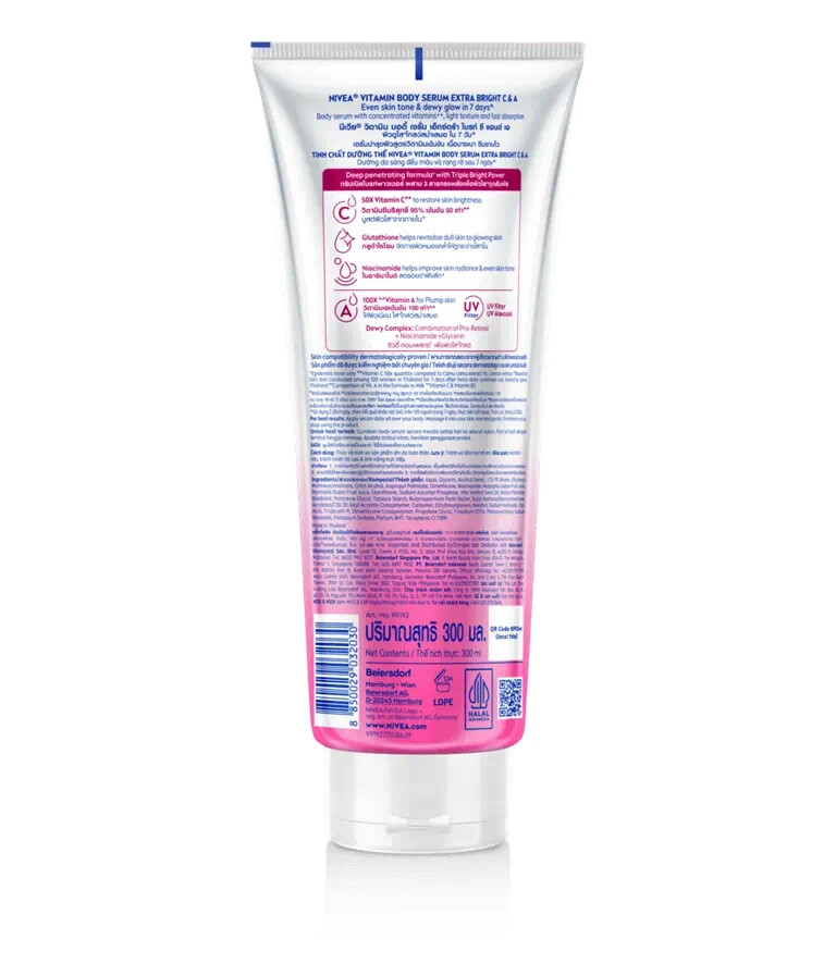 nivea glutathione Your body needs the same love as your face. I’ve been using NIVEA C&E Body  Serum 💙 low effort, high reward ✨, As it is packed with 50x Vitamin C,  Glutathione, and Niacinamide that helps u to achieve