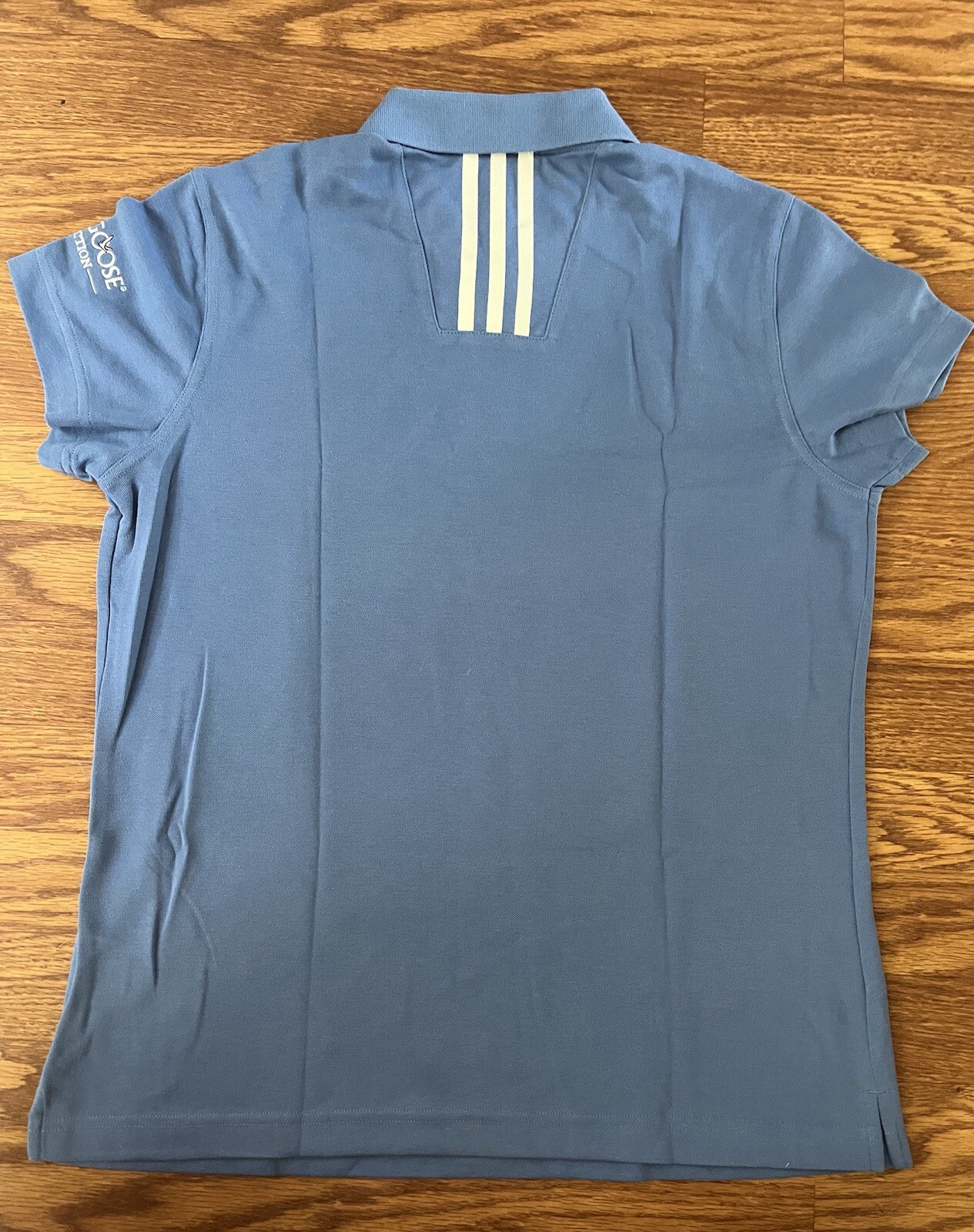 Adidas ClimaLite Grey Goose Collection Womens Blue Golf Polo Shirt size L image 5