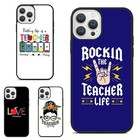 Anti fingerprint For iPhone SE XS XR Max 5 6 7 8 Plus Retro Graphic Teacher Life
