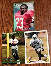 LOT OF 3 1993 GARRISON HEARST RC-TOPPS/BOWMAN/PROLINE ROOKIE CARDS-MAR377