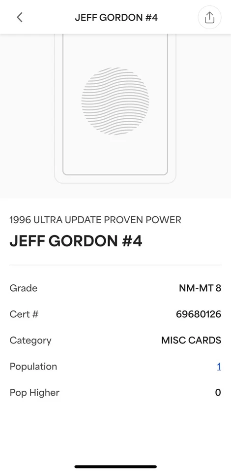 Fleer Ultra Nascar 1996 Hobby Auto Racing Jeff Gordon Power PSA POP 1 de 1 🔥👀 Foto 3 de 4