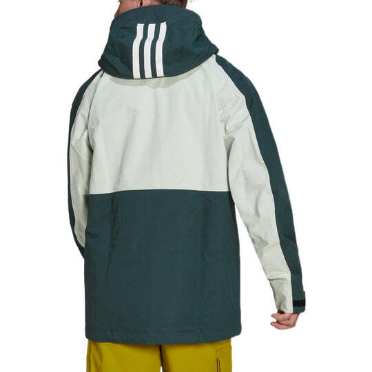 adidas Terrex Post-Consumer Snow Jacket 'White Green' HC7727   - Men's image 3