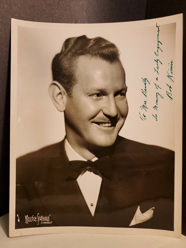 1930's Signed BOB KIMIC Orchestra Press Photo Stamped Maurice Seymour Chicago