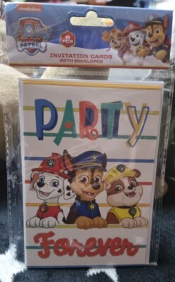 5  Paw Patrol Party Einladungskarten Neu