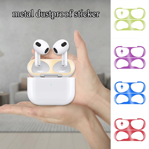 Metall-Staubschutzaufkleber-Hautschutz Für Apple Airpods 1/2/3 Und Pro/Pro2 : - Zdjęcie 6 z 22