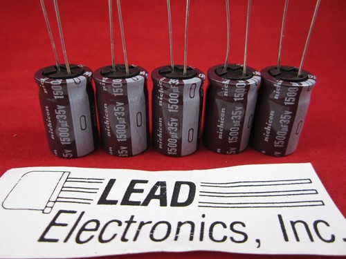 5 pcs Capacitor NICHICON Low Impedance; UPW1V152MHD 1500uF 35-VOLT 105DEG