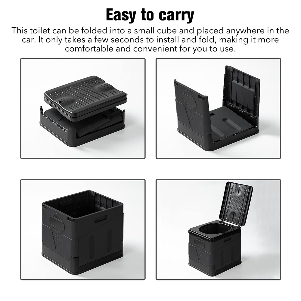 20L Portable Outdoor Emergency Toilet w/ Lid for Camping Car Travel