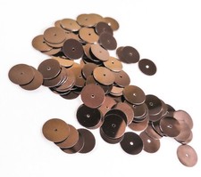 PERLANDO: 120 B&Ouml;HMISCHE PAILLETTEN BRAUN AUS NEU GABLONZ 10 MM (106/4)