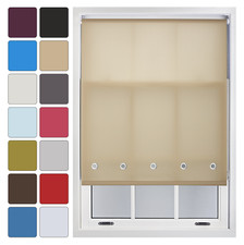 Quality Roller Blinds with Chrome Round Eyelets Trimmable Window Blind