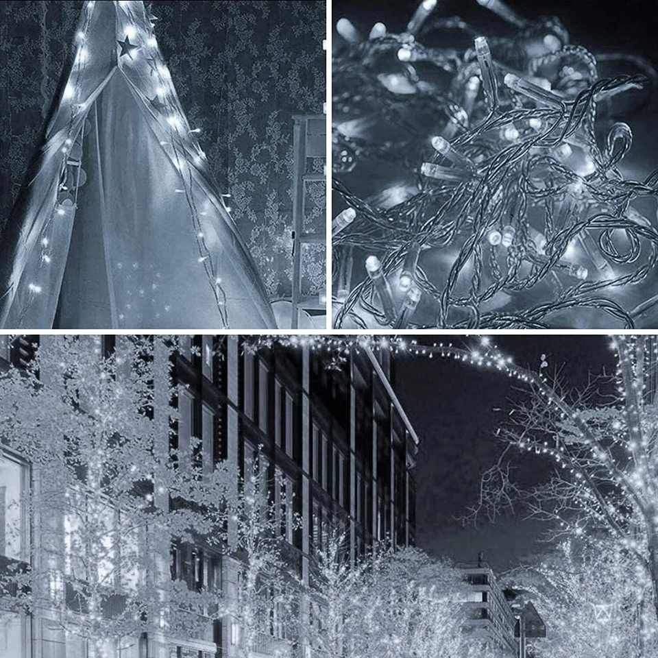 String Light 12 Meter | 35 Led Lights Bulbs White | Plug Christmas  Home Decor - Image 3 of 4