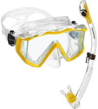 Rapido Italian Design Panoramic View Scuba Snorkel Mask Dry Snorkel Set + Bag