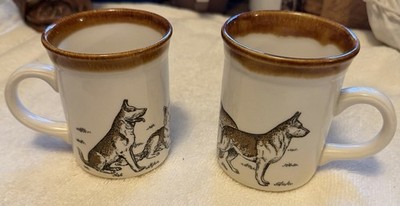 Biltons Dog Design Ceramic & Porcelain Animal Print Mugs Set of 2