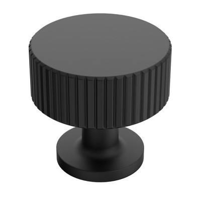 10 Pack Matte Black Cabinet Knobs 1.1 Inch 28mm Diameter Hardware