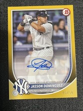 2025 Bowman Prospect Jasson Dominguez #PRV-JD Gold Auto SP /50 New York Yankees