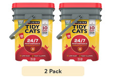  2 pack Purina Tidy Cats 24/7 Clumping Cat Litter, Clean Linen Scent, 35 lb