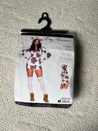 vintage leg avenue cow halloween costume size extra small