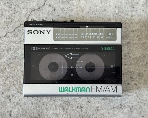 Vintage Sony Walkman WM-F15 FM/AM Cassette Player • Retro Portable Tape Player