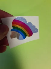 vintage 80's hambly studios mylar rainbow cloud sticker module