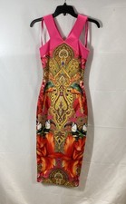 Abito Body Ted Baker Valeena Toucan Stampa Tropicale Rosa Multicolore Taglia 0
