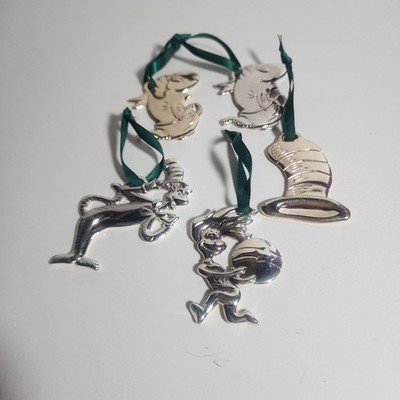 Dr. Seuss Christmas Ornaments Set of 5 Cat in the Hat Grinch Max