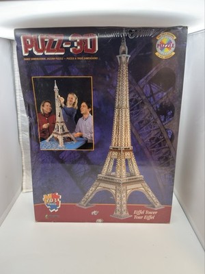 Wrebbit Puzz3D Eiffel Tower 703 PC Foam Backed Jigsaw Puzzle New Sealed Box