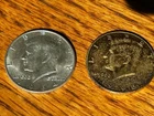 1964 Kennedy Half Dollar- Silver-  VERY FINE, 1996 24K GOLD LAYERED KENNEDY HALF