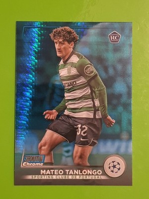 2022-23 Topps Stadium Club Chrome #25 Mateo Tanlongo Rookie Sporting Blue Prism