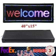 LED SIGN 3-COLOR PROGRAMMABLE OUTDOOR LED SCROLLING MESSAGE BOARD SIGN 40“x15”