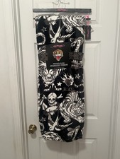 Ed Hardy Oversized Plush Throw Blanket Black w/White Tigers,Skulls,Cobras,Eagles