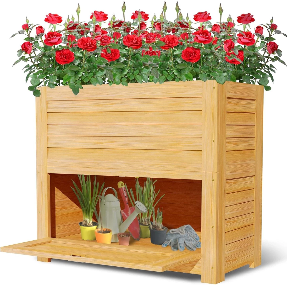 Hochbeet Holz Vertikalbeet Pflanzkasten Blumen Kräuter Beet