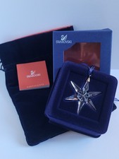 Vintage Swarovski Crystal Snowflake Star Holiday Christmas Ornament in Package