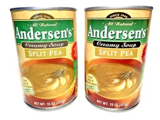 (2 Cans) Andersen’s Vegan Split Pea Creamy Soup - 15 oz - PRIORITY MAIL