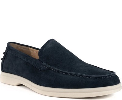 La Conte Herren Blaue Wildleder Loafer Freizeit LAC3969-20296