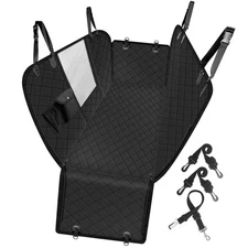 Femuar Dog Car Seat Cover with Storage Pockets Mesh Visual Window, Waterproof...