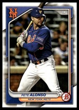 Pete Alonso 2024 Bowman #72 New York Mets FREE SHIPPING AutographDen