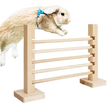 Bunny Jump Hurdle Bar Wooden Bunny Agility Equipment Adjustable Height For Sale