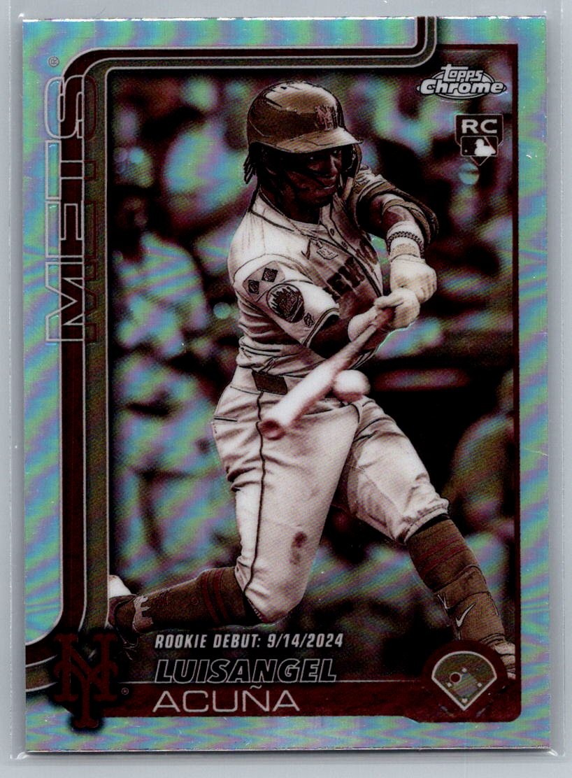 2025 Topps Chrome Update Luisangel Acuna Sepia Refractor #USC53 New York Mets