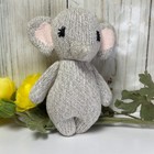 Cuddle and Kind Small 7" Girl Elephant Pink Gray Eyelashes Knit Baby Plush Lovey — photo 1