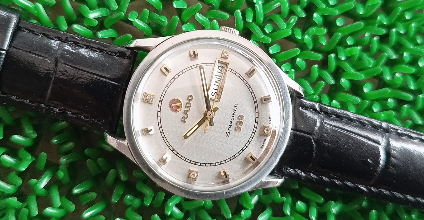 NICE & RARE VINTAGE RADO STARLINER 999 AUTOMATIC 17 JEWELS SWISS MADE WATCH