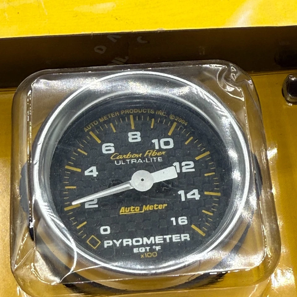 AutoMeter 4744 Pirómetro de Fibra de Carbono Calibre EGT 2-1/16" Barrido Completo Foto 2 de 3