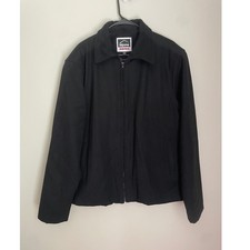 Alpine Swiss Men L Black Wool Blend Jacket Fu...