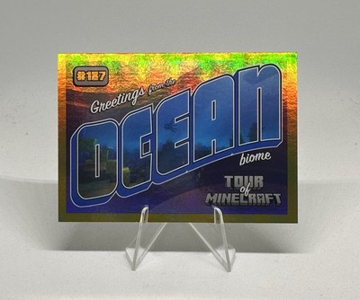 2024 Panini Minecraft Town Of Minecraft Ocean Biome Gold Foil Parallel /99 #187