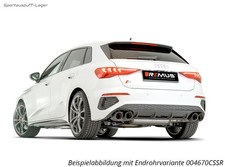 Remus Sportauspuff incl. Klappenstrg. Audi S3 8Y Sportback je 2x98mm Street Race