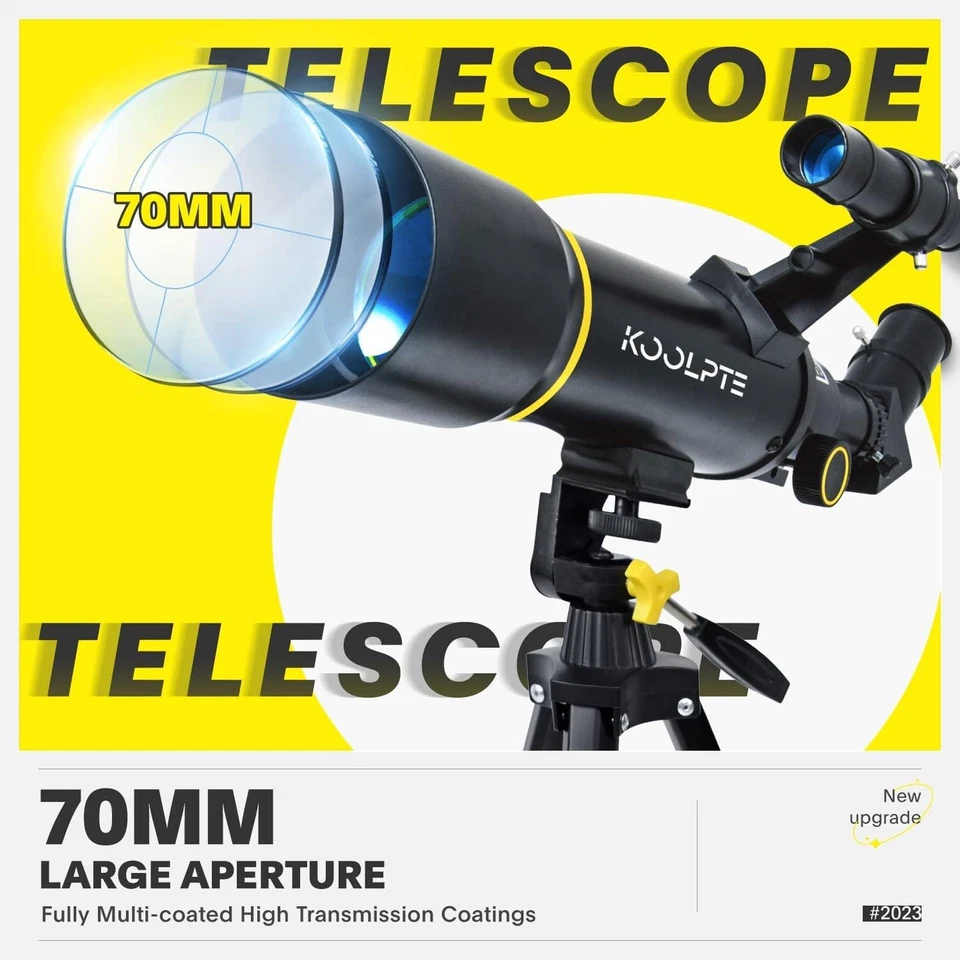 Telescope 70mm Aperture 400mm AZ Mount Astronomy Refracting Telescopes 20x-20... - Image 4 of 4