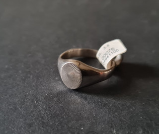 bague chevalière en argent massif sterling poinçonnée vintage