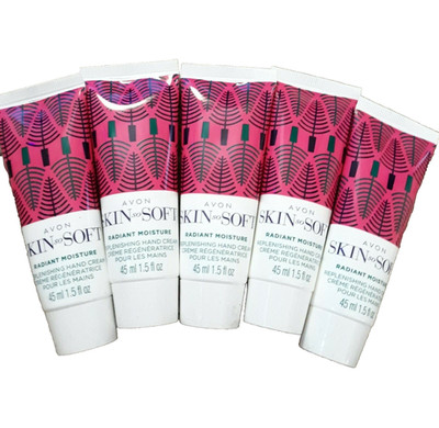 AVON Skin So Soft Radiant Moisture Replenishing Hand Cream 1.5 floz -(Lot of 5)