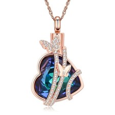 shajwo Butterfly Heart Urn Necklaces Cremation Jewelry for Ashes for Women Me...