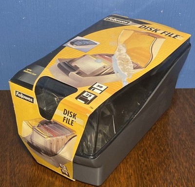 VINTAGE Fellowes Disk File - Floppy Disk Storage Container Box 2003 Y2K, NEW NOS