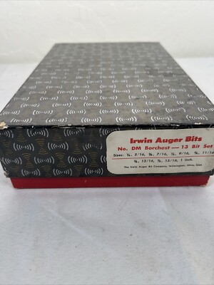 Vintage NOS Irwin Complete 13pc Boxed Set, Auger Brace Bits USA Made - Picture 2 of 10